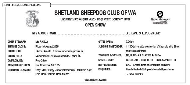 SSCWA OPEN 2308