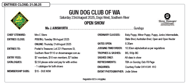 GDCWA OPEN 2308