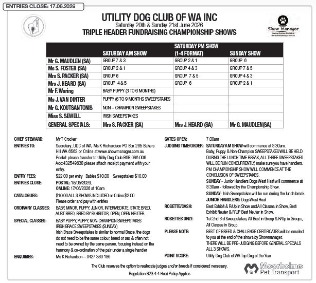 UDCWA TRIPLE 20&2106 UDCWA TRIPLE 20&2106